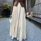 ロングスカート ワイドシルエットマキシ丈 大人きれいめボトムス