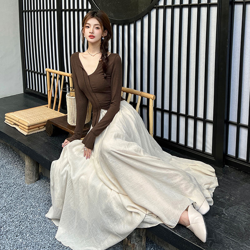 ロングスカート ワイドシルエットマキシ丈 大人きれいめボトムス