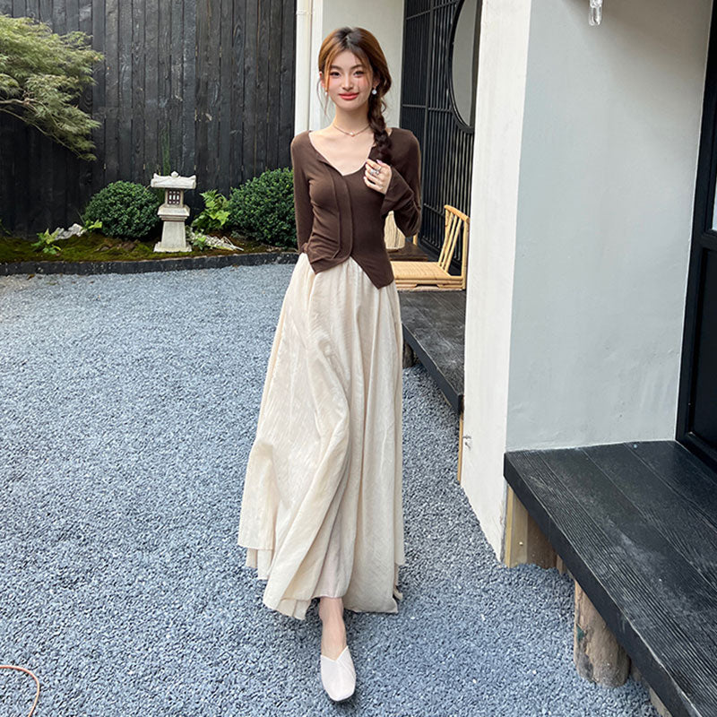 ロングスカート ワイドシルエットマキシ丈 大人きれいめボトムス