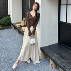 ロングスカート ワイドシルエットマキシ丈 大人きれいめボトムス