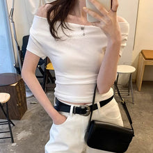 画像をギャラリービューアに読み込む, 2way 着用可ドレープ オフショルダー トップス 細見え 体型カバー
