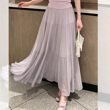 画像をギャラリービューアに読み込む, ふんわりエアリースカート ロング丈 着回し抜群
