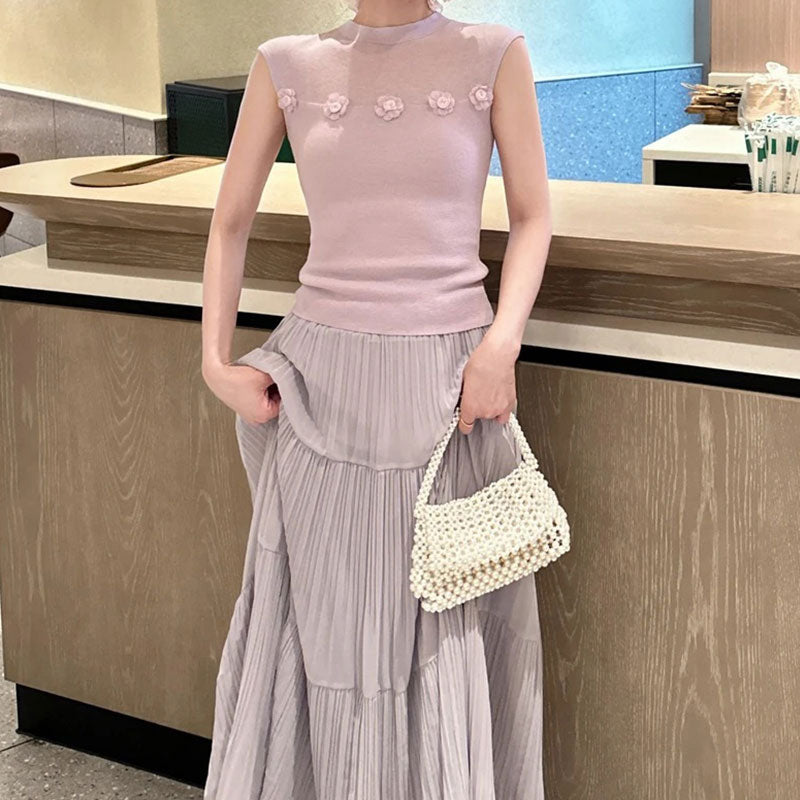 ふんわりエアリースカート ロング丈 着回し抜群