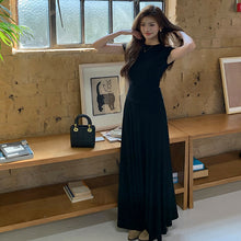 画像をギャラリービューアに読み込む, バックレースアップセットアップ ワンピース風トップス + ロングスカート 着痩せ カジュアル
