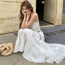 画像をギャラリービューアに読み込む, キャミワンピース ティアードデザイン ベルト付き デート 旅行
