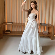 画像をギャラリービューアに読み込む, キャミワンピース ティアードデザイン ベルト付き デート 旅行
