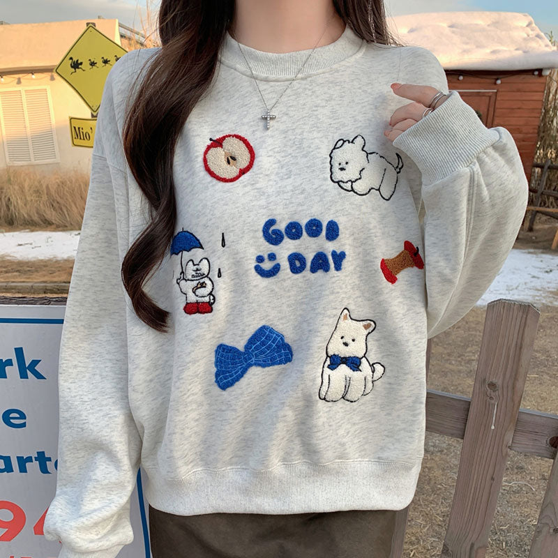 大人かわいいスウェットトップス