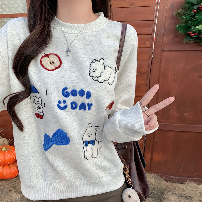 大人かわいいスウェットトップス