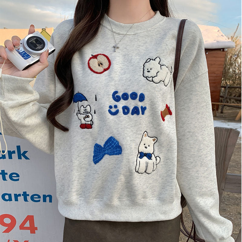 大人かわいいスウェットトップス