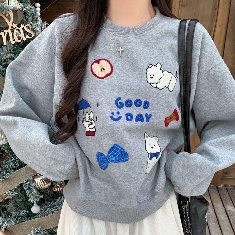 大人かわいいスウェットトップス