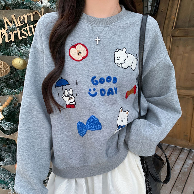 大人かわいいスウェットトップス