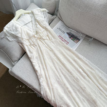 画像をギャラリービューアに読み込む, レースフリル 花柄レース マキシデートワンピース デートコーデ 着痩せ 大人エレガント
