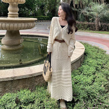 画像をギャラリービューアに読み込む, ニットカーディガン＆ロングスカートセットアップ
