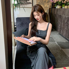 画像をギャラリービューアに読み込む, 【韓国風】タイト マキシワンピース キャミソール セクシー
