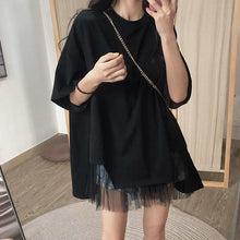 画像をギャラリービューアに読み込む, 無地半袖メッシュ切替半袖Tシャツトップス
