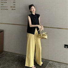 画像をギャラリービューアに読み込む, ノースリーブトップス＆ハイウエストカジュアルパンツセットアップ
