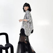 画像をギャラリービューアに読み込む, 不規則デザインレース花柄Tシャツトップス
