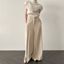 画像をギャラリービューアに読み込む, ハイネックニットフレンチ袖トップス
