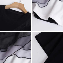 画像をギャラリービューアに読み込む, メッシュ配色切替半袖Tシャツトップス
