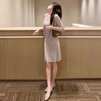 ニット3点セットカーディガン+タンクトップ+スカート ミディ丈ゆったり着心地 オフィス・お出かけ兼用 大人女子コーデ