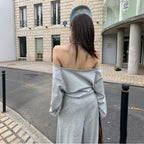 オフショルダー ハルターネック トップス ワイドパンツ セットアップ V ネック