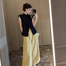 画像をギャラリービューアに読み込む, ノースリーブトップス＆ハイウエストカジュアルパンツセットアップ
