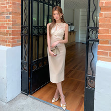 画像をギャラリービューアに読み込む, レースタイトミディワンピース レディース ノースリーブ きれいめ 着痩せ 結婚式 パーティー
