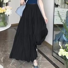 画像をギャラリービューアに読み込む, フリル裾ギャザーデザインAラインロングスカートボトムス

