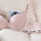 レースブラジャー & ショーツセット ダブルストラップヒョウ柄 LOVE SECRET 大人可愛い 盛れる インナー レディース