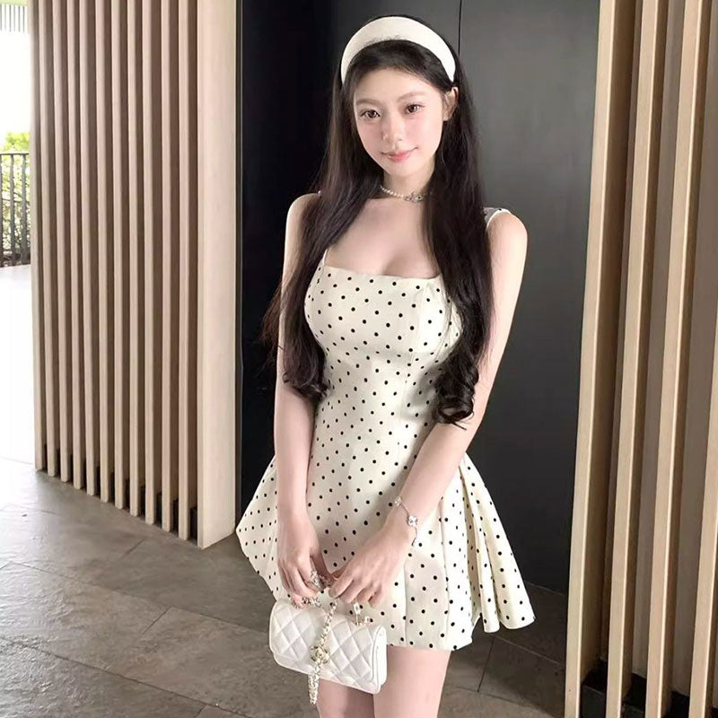 水玉ワンピースデートワンピース甘美ワンピースセクシーワンピース