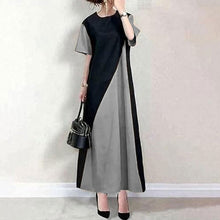 画像をギャラリービューアに読み込む, 配色切替半袖カジュアルワンピース
