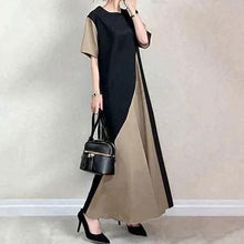 画像をギャラリービューアに読み込む, 配色切替半袖カジュアルワンピース
