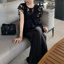 画像をギャラリービューアに読み込む, 透かし彫りトップスコーデしやすい
