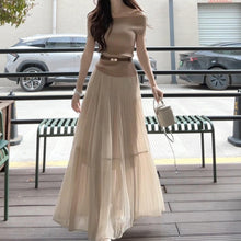 画像をギャラリービューアに読み込む, オフショルダー ニット ロングスカート セットアップ レディース ぺチハイ ウエストマーク きれいめ デート
