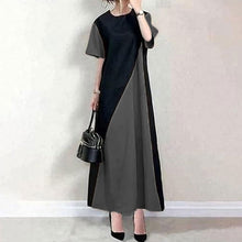 画像をギャラリービューアに読み込む, 配色切替半袖カジュアルワンピース
