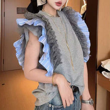 画像をギャラリービューアに読み込む, フリル裾切替Ｔシャツトップス
