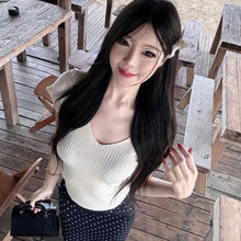 画像をギャラリービューアに読み込む, 大人気 韓国風 V ネック サマーニット 半袖トップス
