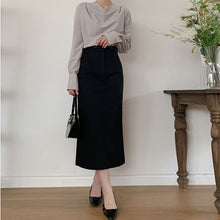 画像をギャラリービューアに読み込む, ドレープ長袖シャツブラウストップス
