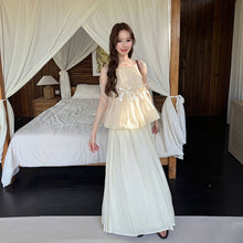 画像をギャラリービューアに読み込む, キャミソール シフォンスカート セットアップ 体型カバー 着痩せ 大人可愛い リゾート
