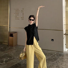 画像をギャラリービューアに読み込む, ノースリーブトップス＆ハイウエストカジュアルパンツセットアップ
