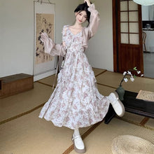 画像をギャラリービューアに読み込む, ショートカーディガン&amp;花柄デートワンピースセットアップ
