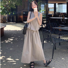 画像をギャラリービューアに読み込む, ノースリーブベストトップス＆ロングスカートセットアップ
