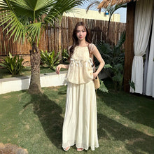画像をギャラリービューアに読み込む, キャミソール シフォンスカート セットアップ 体型カバー 着痩せ 大人可愛い リゾート
