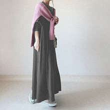 画像をギャラリービューアに読み込む, 無地長袖カジュアルワンピース
