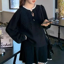 画像をギャラリービューアに読み込む, 配色キリカｒニットセーター＆プリーツスカートセットアップ
