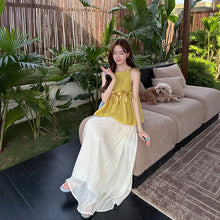 画像をギャラリービューアに読み込む, キャミソール シフォンスカート セットアップ 体型カバー 着痩せ 大人可愛い リゾート
