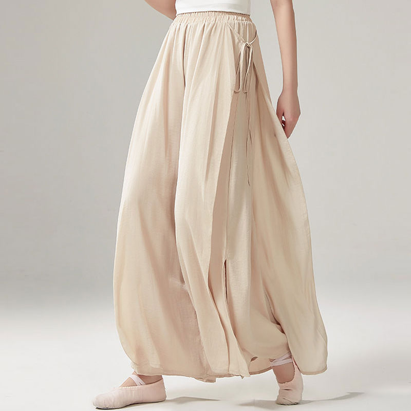 ストラップガウチョパンツスリットスカンツボトムス