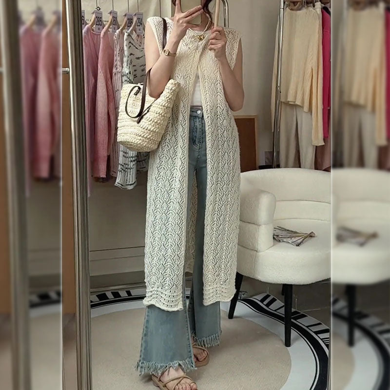 ダブルレース透かし彫りワンピースカジュアルワンピース