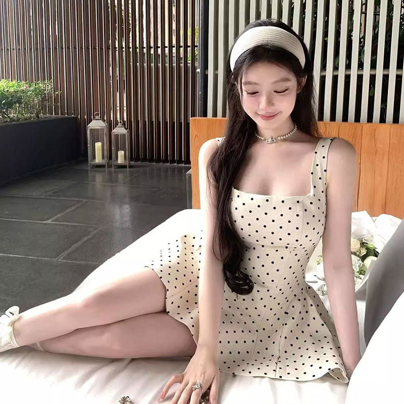 水玉ワンピースデートワンピース甘美ワンピースセクシーワンピース