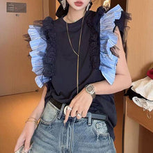 画像をギャラリービューアに読み込む, フリル裾切替Ｔシャツトップス
